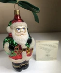 Waterford Holiday Heirlooms Saint Nick W/ Wreath Christmas Blown Glass Ornament. Fixed Price $30.00.