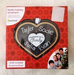 Pearhead Family Holiday Christmas Tree Ornament Heart Chalkboard +chalk, New. Fixed Price $14.99.
