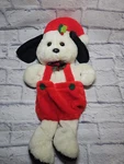 Vintage Santa's Best Double Pocket 21" Dog Christmas Stocking - Rennoc 1980S. Fixed Price $50.00.