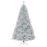 Topbuy 7.5FT Hinged Artificial Silver Tinsel Christmas Tree With Metal Stand. Fixed Price $80.99.