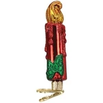 Old World Christmas Red Clip-on Candle Glass Blown. Fixed Price $25.99.