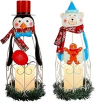 Christmas Table Decorations Candle Light Up 14.6 Inch 2 Pack Polar Bear Penguin. Fixed Price $39.99.