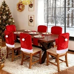 4PCS Christmas Chair Covers Set Red And White Santa Hat. Fixed Price $18.30.