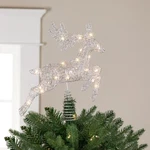 Northlight Led Lighted Reindeer Christmas Tree Topper - 13" Silver Warm. Fixed Price $30.23.