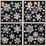 Glitter Snowflake Window Clings, 147PCS Silver Sparkling Christmas. Fixed Price $14.35.