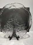 Vtge-mikasa Holiday Christmas Bell Hostess Crystal 14-3/4" Platter RC197/310. Fixed Price $27.44.