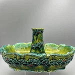 Mid Century Christmas Napcoware Holly Days Centerpiece Candle Holder Green Rare. Fixed Price $59.99.