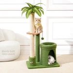 Meowker Cat Tree Tower Scratch Post Stand For Indoor, 41" Tall, Emerald Green. Fixed Price $70.99.