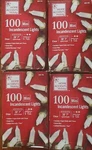 Four (4) Home Accents Clear White 100 Incandescent Lights String On Green Wire. Fixed Price $28.00.