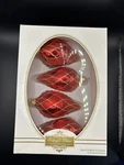Kurt Adler Christmas Ornaments Box Of 4 Sparkle Pinecones Kringle Glass Glitter. Fixed Price $27.00.