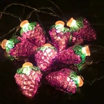Vintage Old World Christmas Grape Covers Set 8 Retro Holiday Fruit Lights. Fixed Price $84.69.