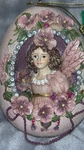 Kurt Adler Glass Christmas Ornament Fairy In Egg Diorama Purple Flowers New. Fixed Price $21.88.