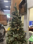 7' Pre-lit Slim Balsam Fir Artificial Christmas Tree Clear Lights By Philips. Fixed Price $105.00.