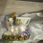 Old World Christmas Baby Unicorn 12534 Glass Ornament W/ Owc Gift Box. Fixed Price $20.00.