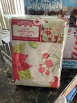 Holiday Time Rectangle 60 84" Xmas Poinsettias Vinyl Tablecloth Red. Fixed Price $12.97.