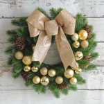 Artificial Seasonal Christmas Holiday Wreath For Front Door Porch. Fixed Price $11.00.