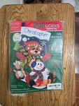 Dimensions Feltworks Stocking Kit Toboggan Trio 18" Christmas Applique 8145. Fixed Price $10.99.