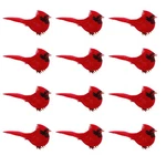 Warmtree 20 Pcs Artificial Christmas Cardinal Birds Simulation Red. Fixed Price $13.14.