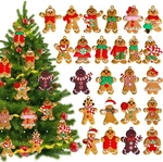 24PCS Mini Gingerbread Man Ornaments For Christmas Tree - Holiday Hanging Cha.... Fixed Price $22.80.
