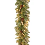National Tree Company 9 Ft Pre-lit Glittery Gold Pine Artificial Christmas Ga.... Fixed Price $53.12.