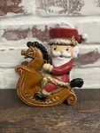 Yankee Candle Pottery Holder Santa Nutcracker On Rocking Horse Figurine. Fixed Price $11.21.