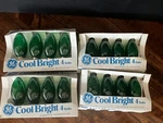 Vintage Cool Bright Transparent Green Outdoor Christmas Bulbs C7 C9 (9-22). Fixed Price $24.99.