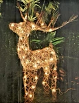 New Alpine 35" Rattan Reindeer Christmas Yard Decoration W/ Led Lights. Fixed Price $24.99.