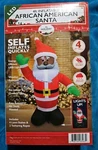 4FT Holiday Inflatable African American Santa Led Christmas Light Outdoor Decor. Fixed Price $29.99.