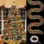 16FT Led Christmas Holiday Tinsel Garland With 50 Lights - Battery Operated. Fixed Price $14.99.