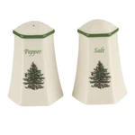 Spode Christmas Tree Hexagonal Salt & Pepper Set, 2-PIECE Festive Shakers Cor. Fixed Price $28.00.