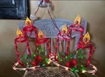 Northlight 16.5" Lighted Candles With Holly Berry Christmas Window Silhouett. Fixed Price $46.00.