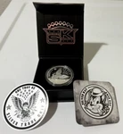 Silver Kat Trade Unit 1 Troy Oz .999 Fine Art Round Limited Mint. Fixed Price $149.99.