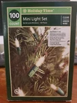 100 Clear Mini Lights W/ Green Wire Set Solid Or Blinking White Christmas-nib. Fixed Price $12.00.