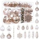 Shareconn 52PCS Christmas Balls Ornaments Set, Shatterproof Plastic Clear Dec.... Fixed Price $50.49.