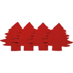 Set Of 4 Red Christmas Tree Felt Napkin Holders 7X7 From Primitives By Kathy New. Fixed Price $5.95.