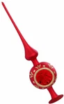 Inge Glas Drops Reflections 10" Finial Red 20974R032 German New W/free Gift Box. Fixed Price $69.25.