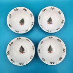 Gibson Noel Morning Bowls Set Of 4 Christmas Tree 6.5" Dishwasher Microwave Safe. Fixed Price $14.99.