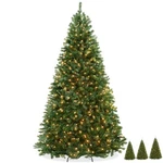 Pre-lit Realistic Green Spruce Artificial Holiday Christmas Tree Stand. Fixed Price $129.99.