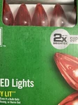 Home Accents Holiday 25-LIGHT Red Super-bright C9 Led Lights. Fixed Price $20.00.