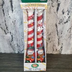 Vtg Robert Alan Co. Candy Cane Stripe Santa Christmas Taper Candles 10. Fixed Price $12.17.