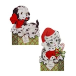 6" Bethany Lowe Cat Dog Puppy Dummy Board Vntg Card Image Retro Christmas Decor. Fixed Price $21.30.