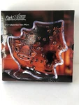 Christmas Tree Plate 7 1/2" Clear With Embossed Design By Park Avenue, Nib. Fixed Price $9.99.