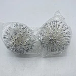 Christmas Ornament Round Silver Beaded Sparkle Ball 2007 Roman Inc New. Fixed Price $11.96.