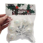 Hobby Lobby Christmas Miniatures Glass Baubles Set 6 Opal White 35MM Decor Tree. Fixed Price $7.64.