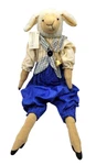 Gallerie Ii Lamb Fabric Art Doll Plush Sitting 10" Farmhouse Decor Easter. Fixed Price $13.99.