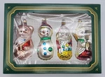Kurt Adler Traditional Glass Ornaments Bear Snowman Santa Angel Set Of 4. Fixed Price $23.40.
