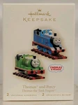 Thomas The Tank Engine Train And Percy Set Of Hallmark Keepsake Ornaments 2007. Fixed Price $14.95.