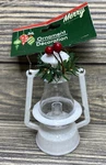 Vtg Christmas Ornament House Plastic Lantern White Greenery 4.5. Fixed Price $10.49.