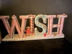 Gerson International Gingerbread Candy Cane Wish Tabletop Holiday Christmas Sign. Fixed Price $22.00.