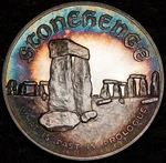 1969 Stonehenge Builders Franklin Mint Toned 1.3OZ 999 Fine Silver Round C7075. Fixed Price $616.25.